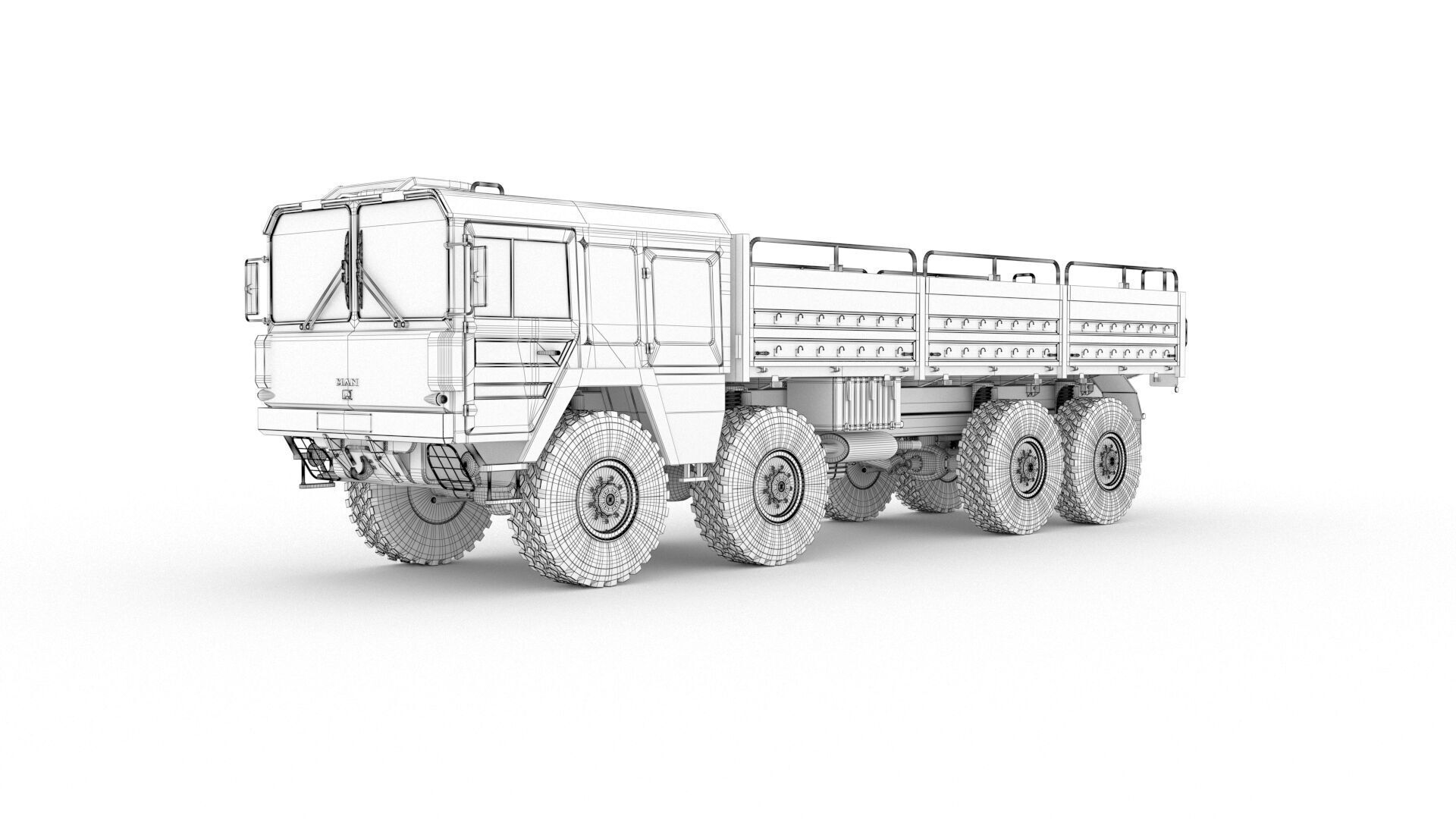 MAN KAT1 8x8 Military Truck 3D Model - Tactical Army Vehicle  3D model_20