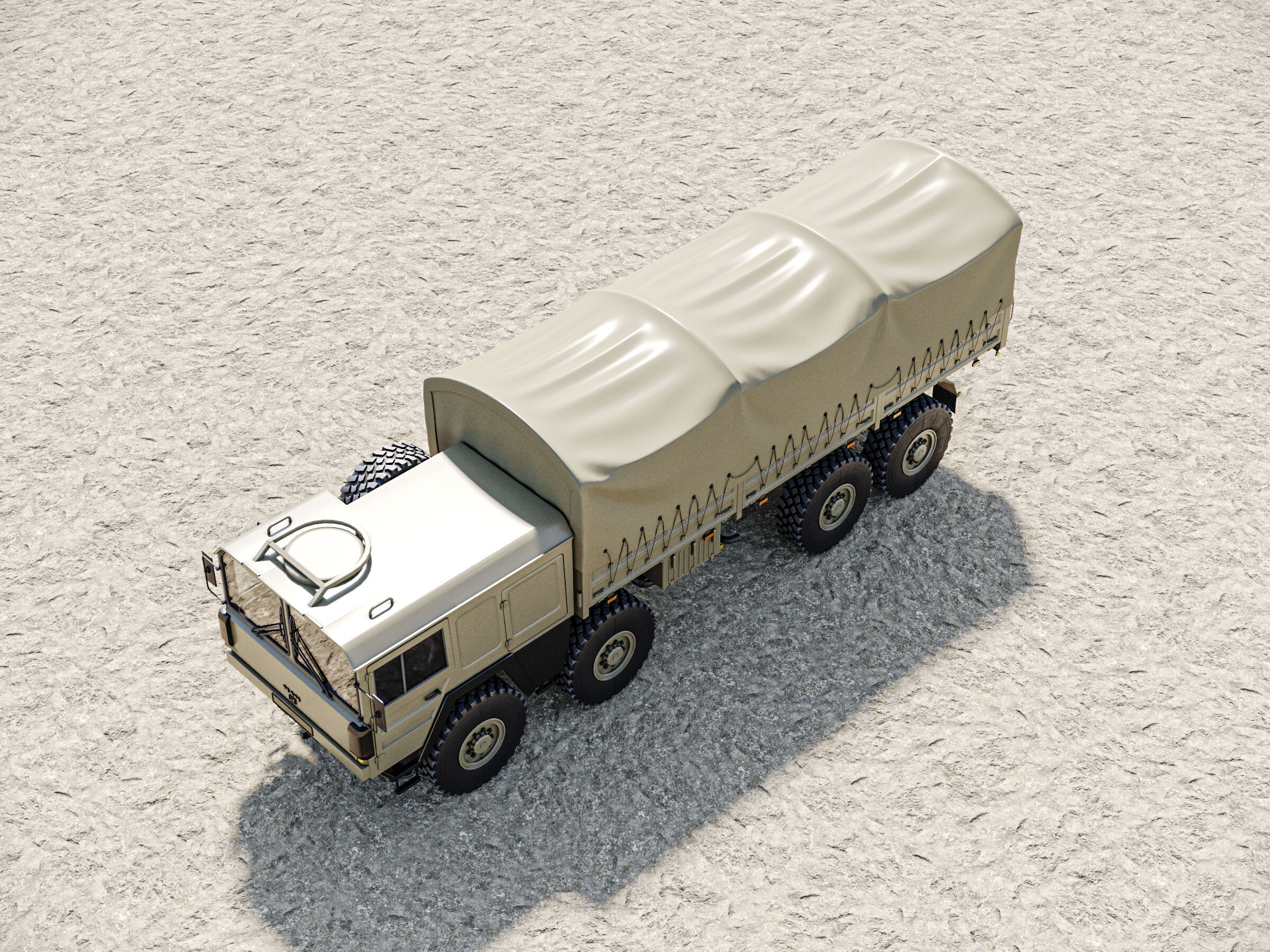 MAN KAT1 8x8 Military Truck 3D Model - Tactical Army Vehicle  3D model_6