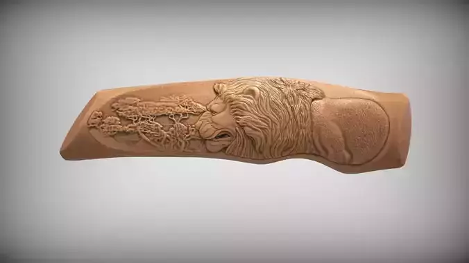 Lion Knife Handle