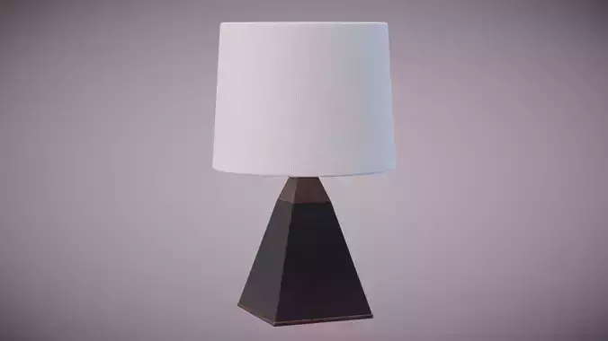 Pyramid Shaped Table Lamp Low-poly 3D model