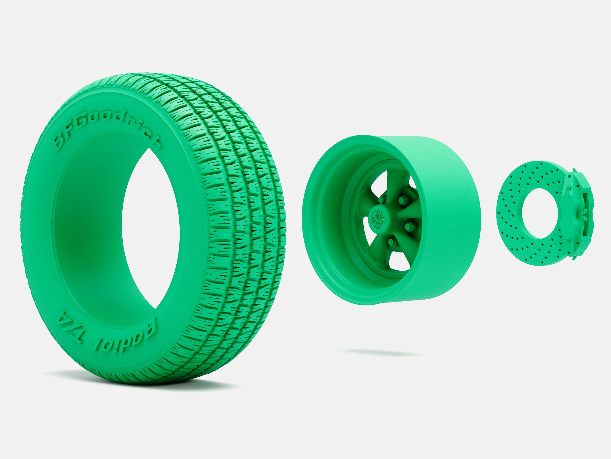 15x8 Cragar SS Wheel BFGoodrich Radial TA Tire 3D print model_7