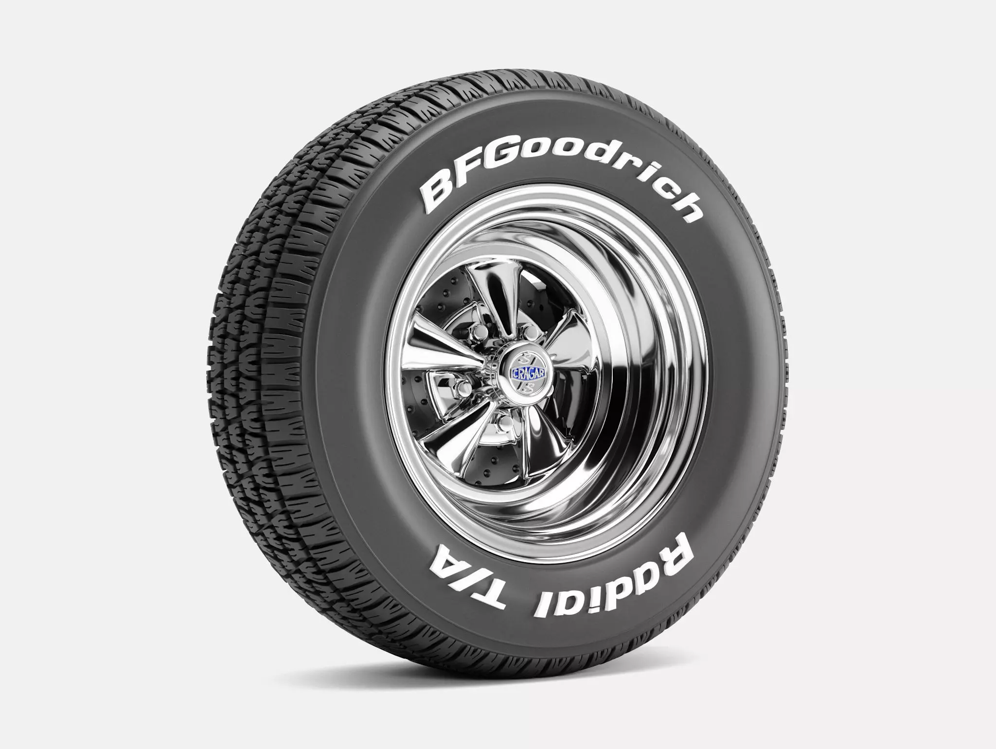 15x8 Cragar SS Wheel BFGoodrich Radial TA Tire 3D print model_0