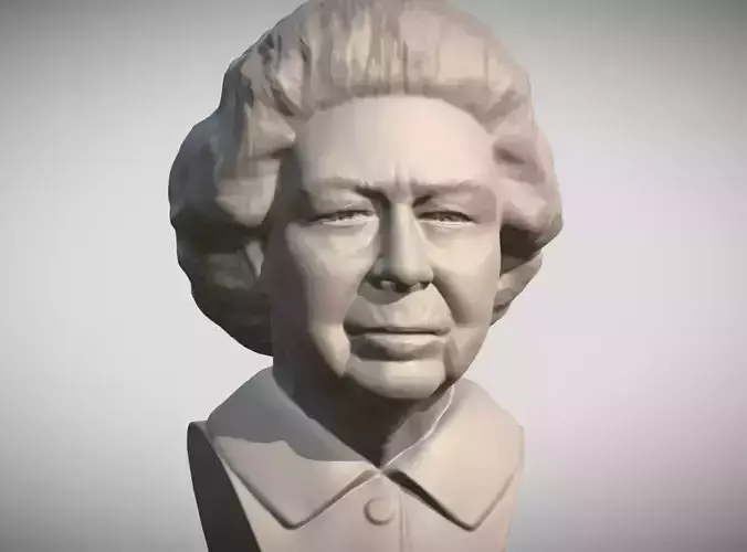 Queen Elizabeth bust 3D print model