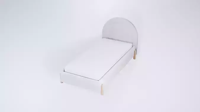 Low Poly Children Bed - Stylized Static Model