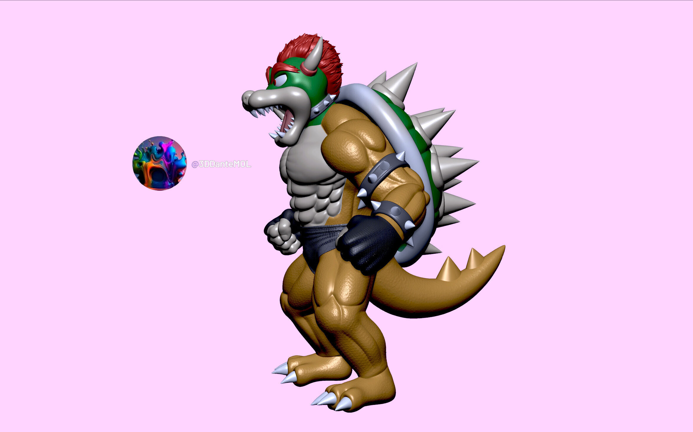 BOWSER DE SUPER MARIO BROS 3D print model_2