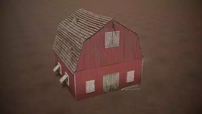 Barn Cattle Shed Farm Shelter Village Farmhouse With Interior  5