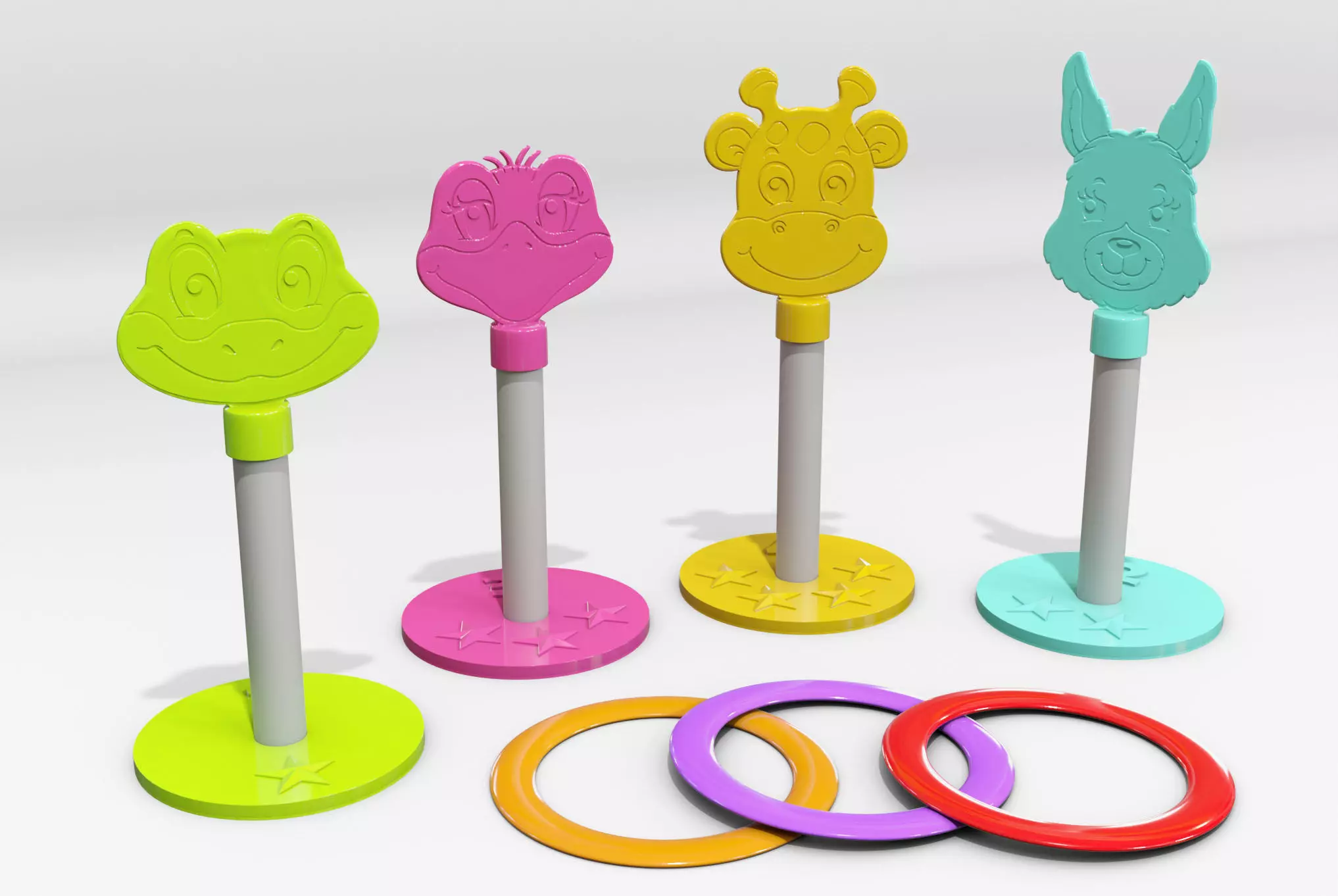 Juego de Aros Animalitos 3D print model
