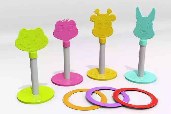 Juego de Aros Animalitos 3D print model