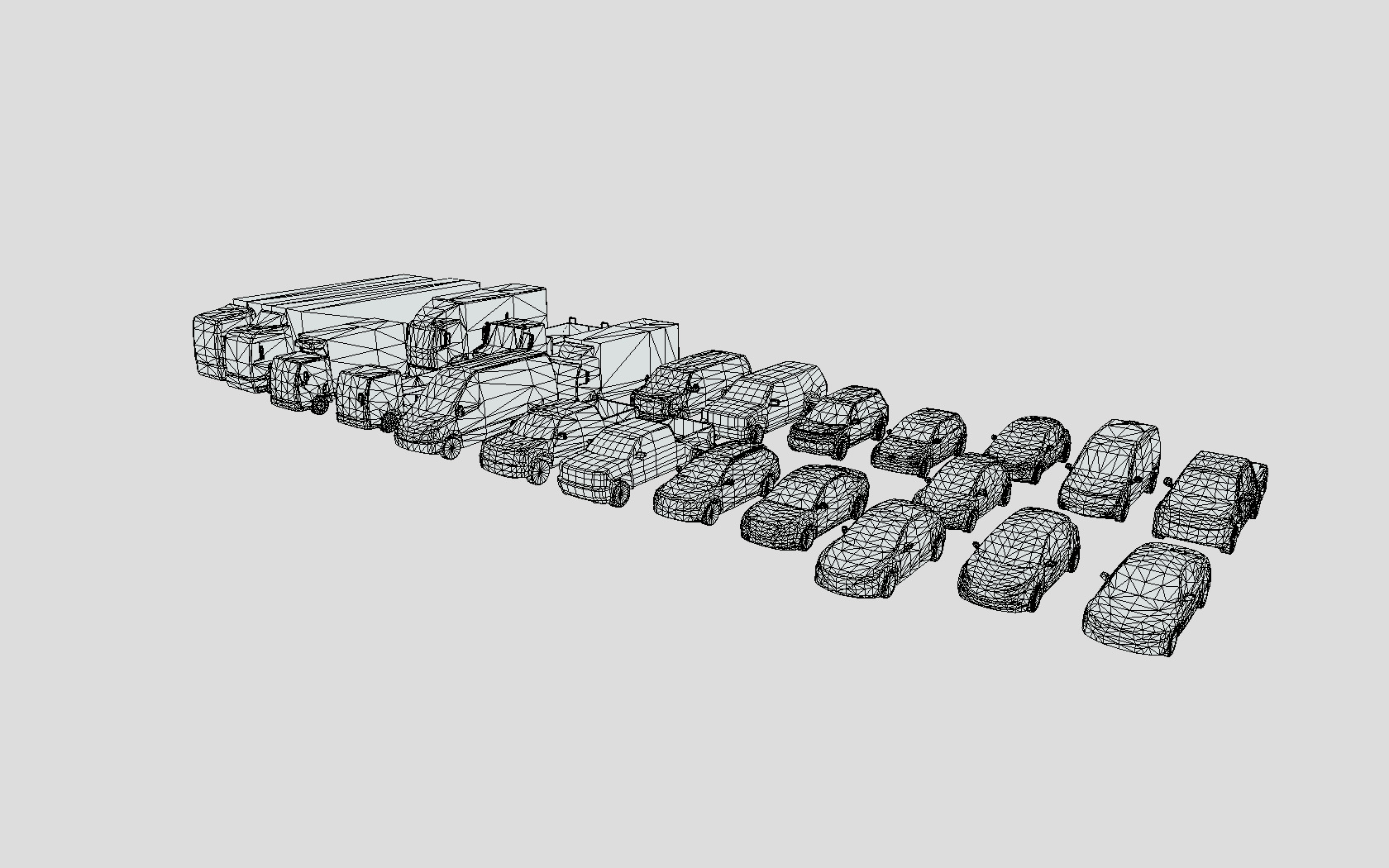 Vehicle Pack Lowpoly Low-poly 3D model_6