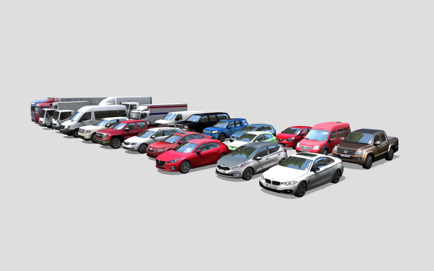 Vehicle Pack Lowpoly Low-poly 3D model_2