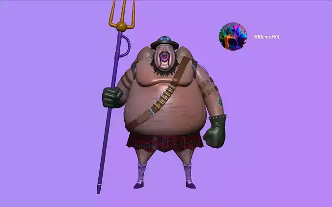 MORLEY- REVOLUTIONARY ARMY - ONE PIECE - 3D 3D print model