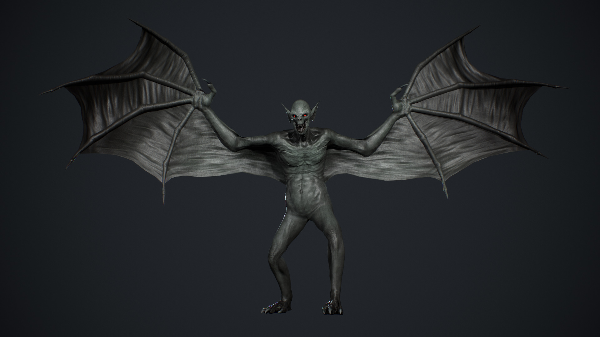 Vampire Monster Low-poly 3D model_8