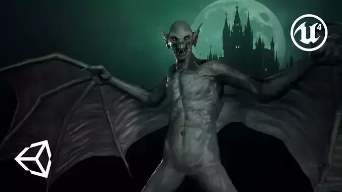 Vampire Monster Low-poly 3D model