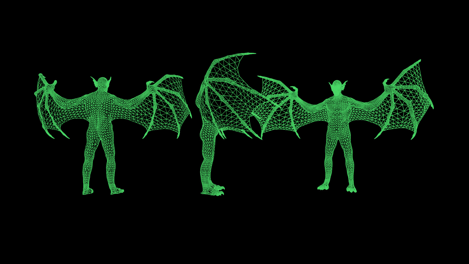 Vampire Monster Low-poly 3D model_7