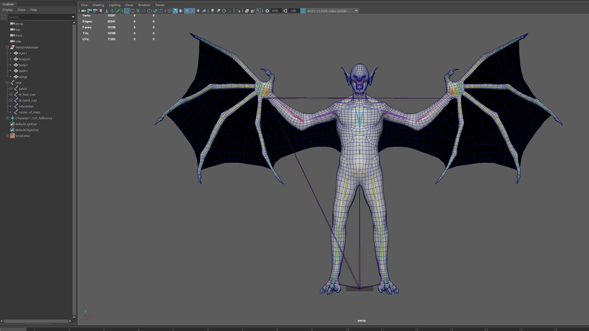 Vampire Monster Low-poly 3D model_26