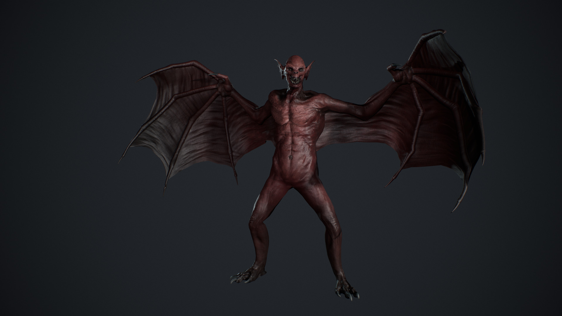 Vampire Monster Low-poly 3D model_9