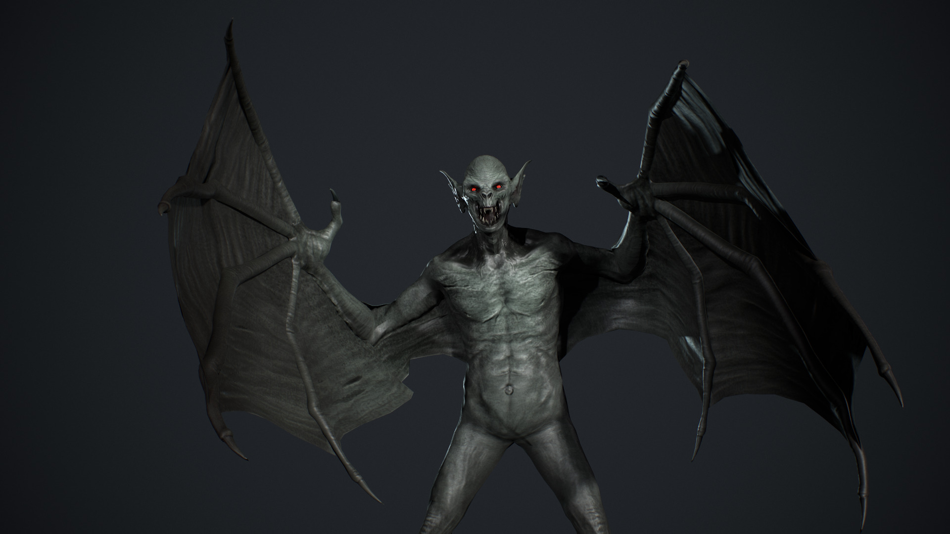 Vampire Monster Low-poly 3D model_16
