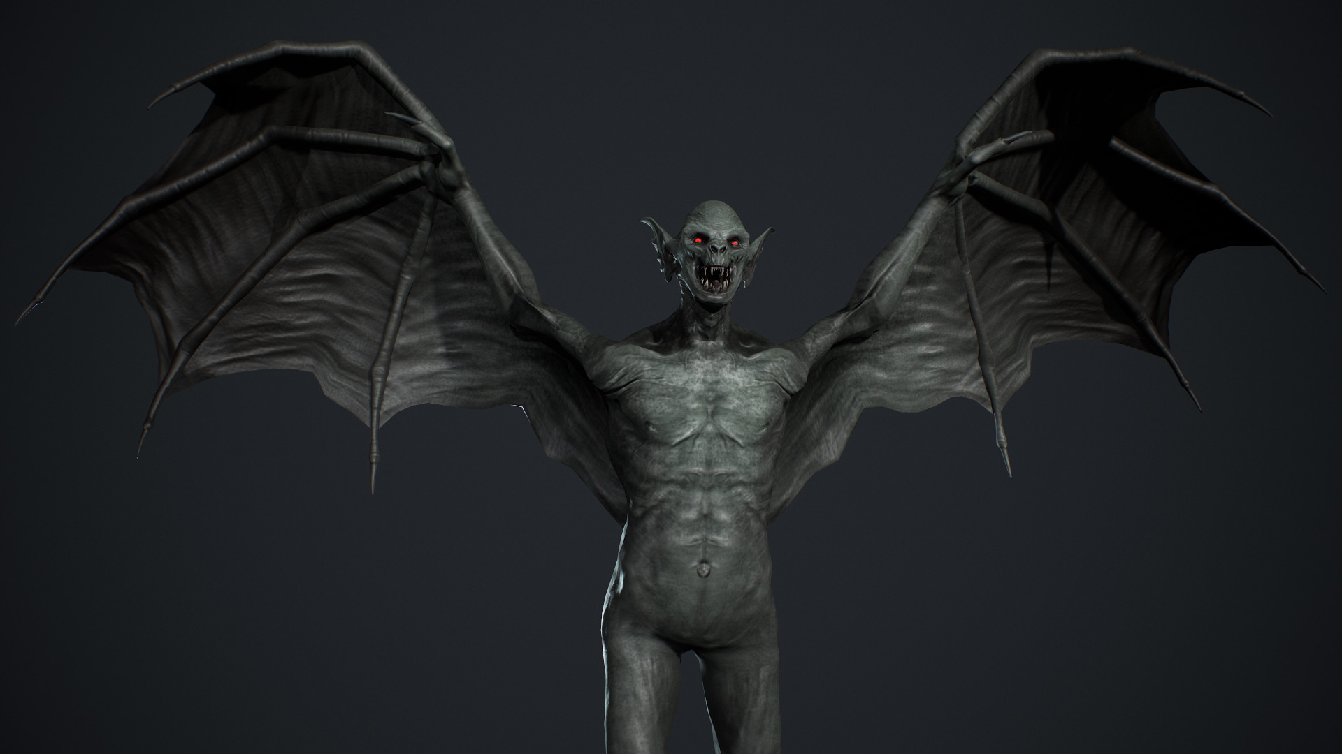 Vampire Monster Low-poly 3D model_15