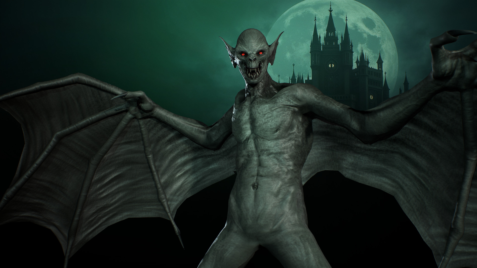 Vampire Monster Low-poly 3D model_2