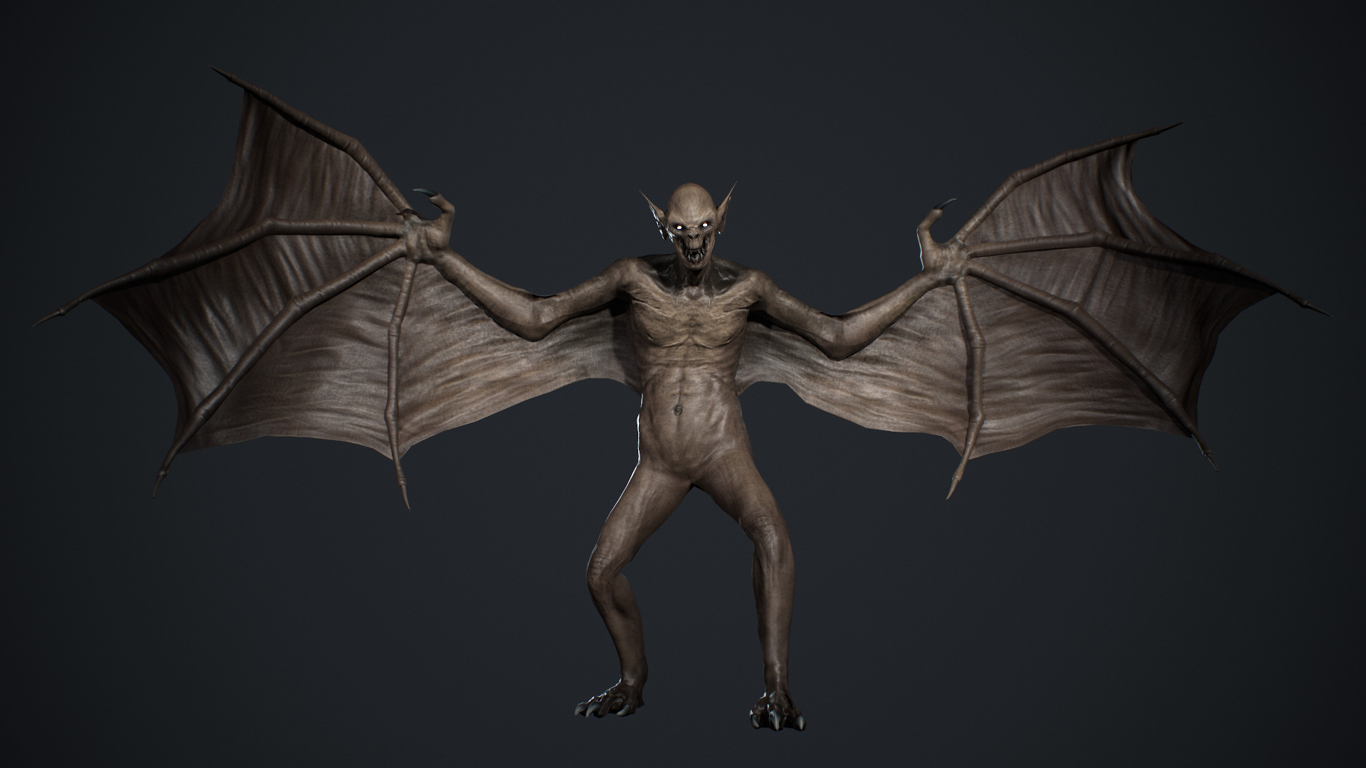 Vampire Monster Low-poly 3D model_12