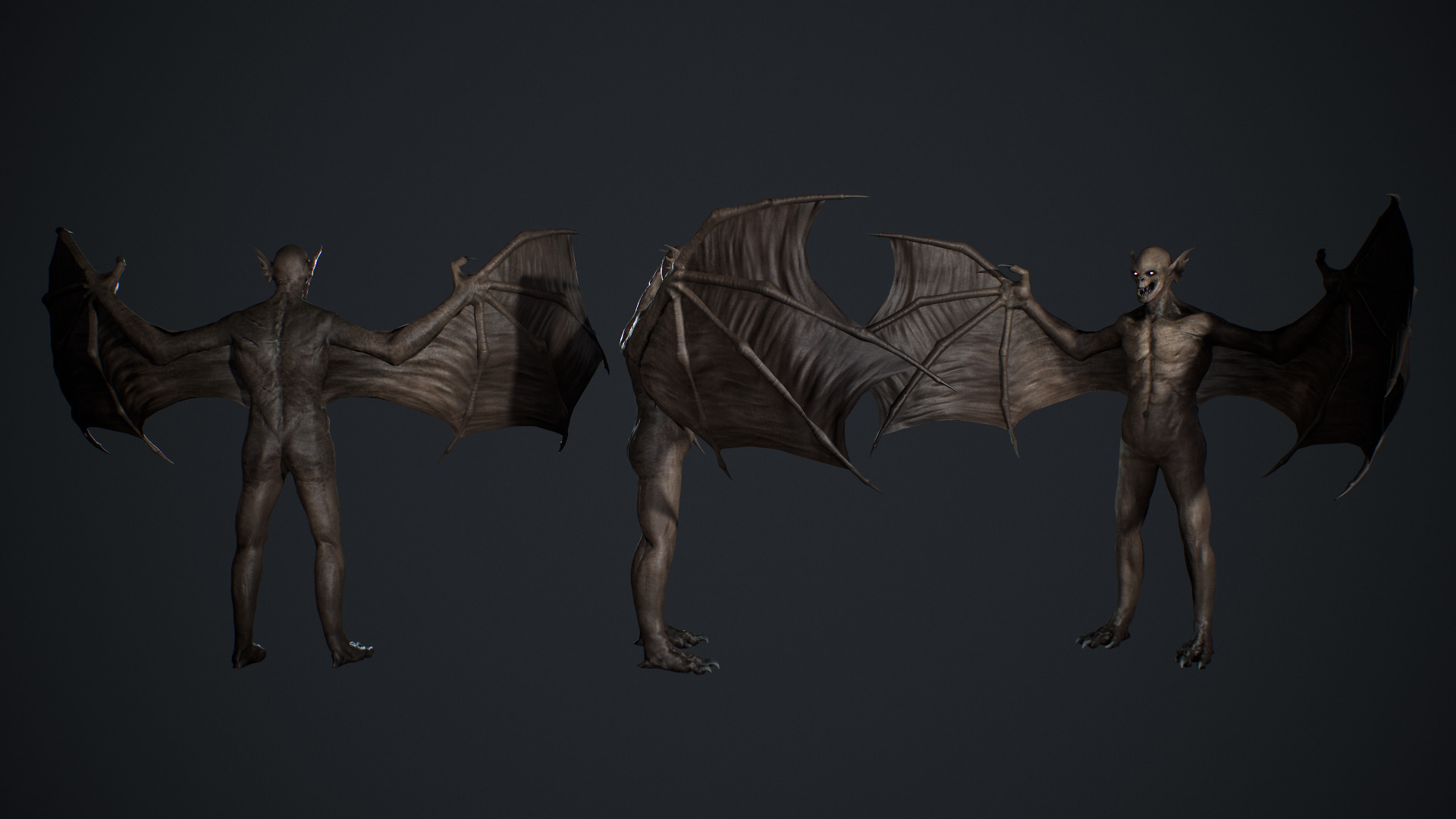Vampire Monster Low-poly 3D model_5