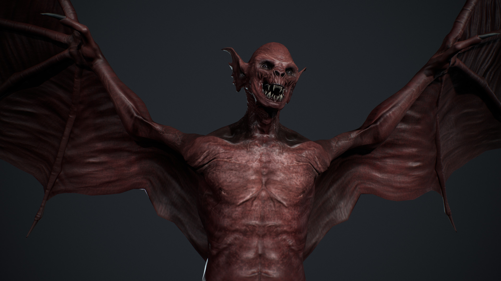 Vampire Monster Low-poly 3D model_10