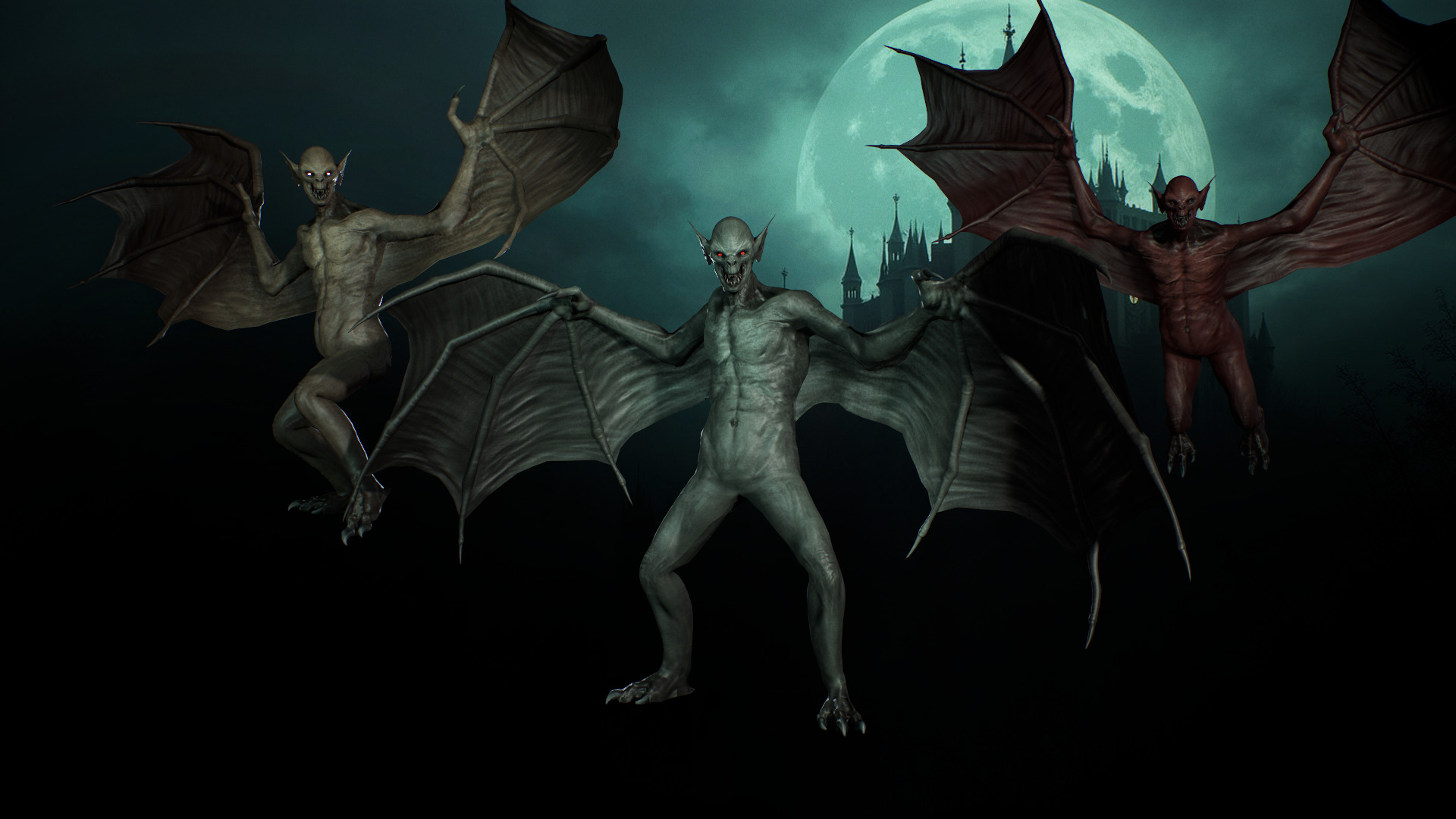 Vampire Monster Low-poly 3D model_3