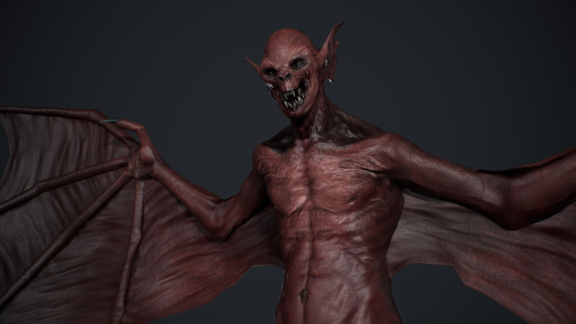 Vampire Monster Low-poly 3D model_11