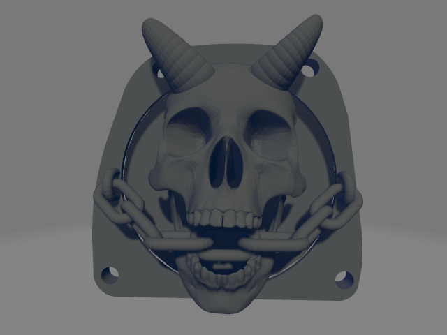 Speaker enclosure for Harley Davidson front lowers - horned 3D print model_6