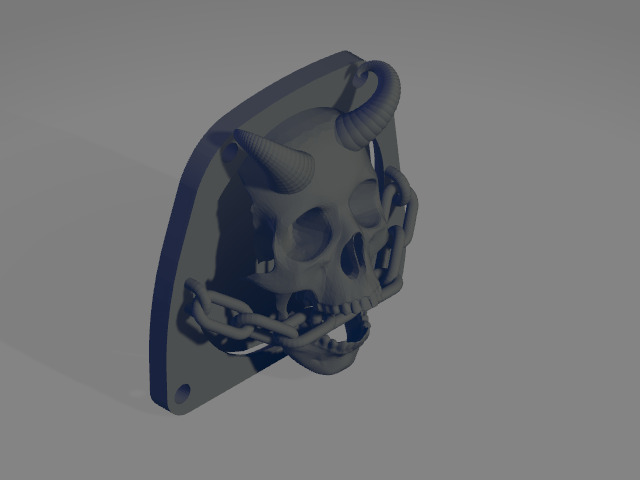 Speaker enclosure for Harley Davidson front lowers - horned 3D print model_3