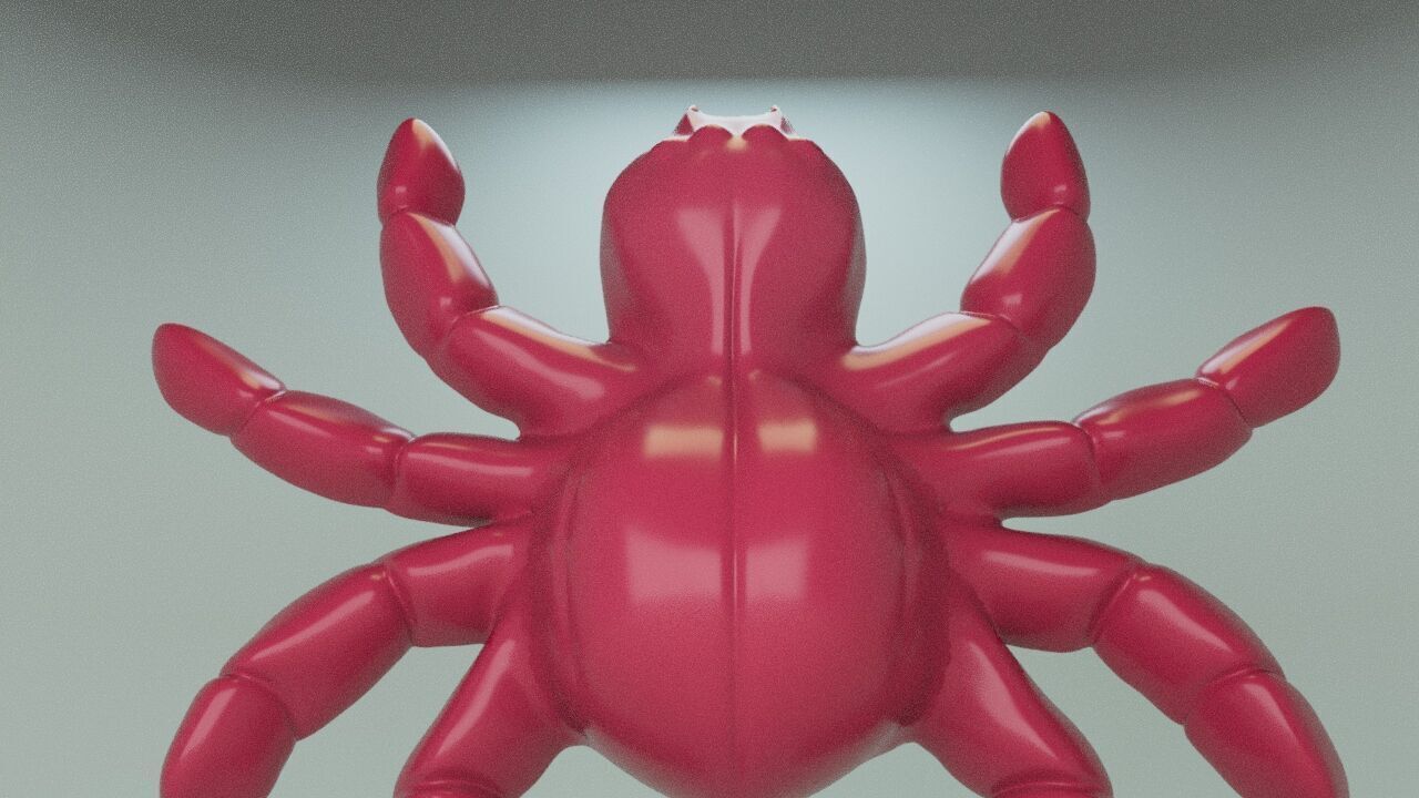 Gummy spider  3D print model_8