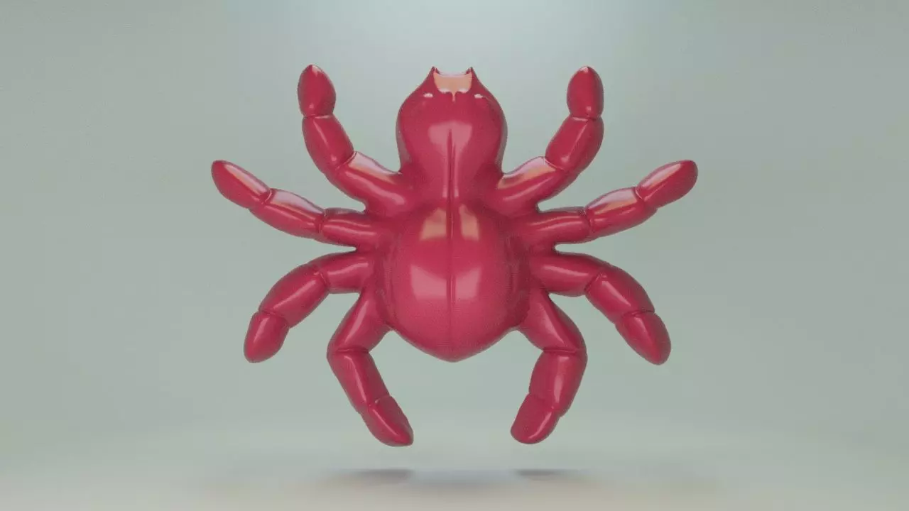 Gummy spider  3D print model_0