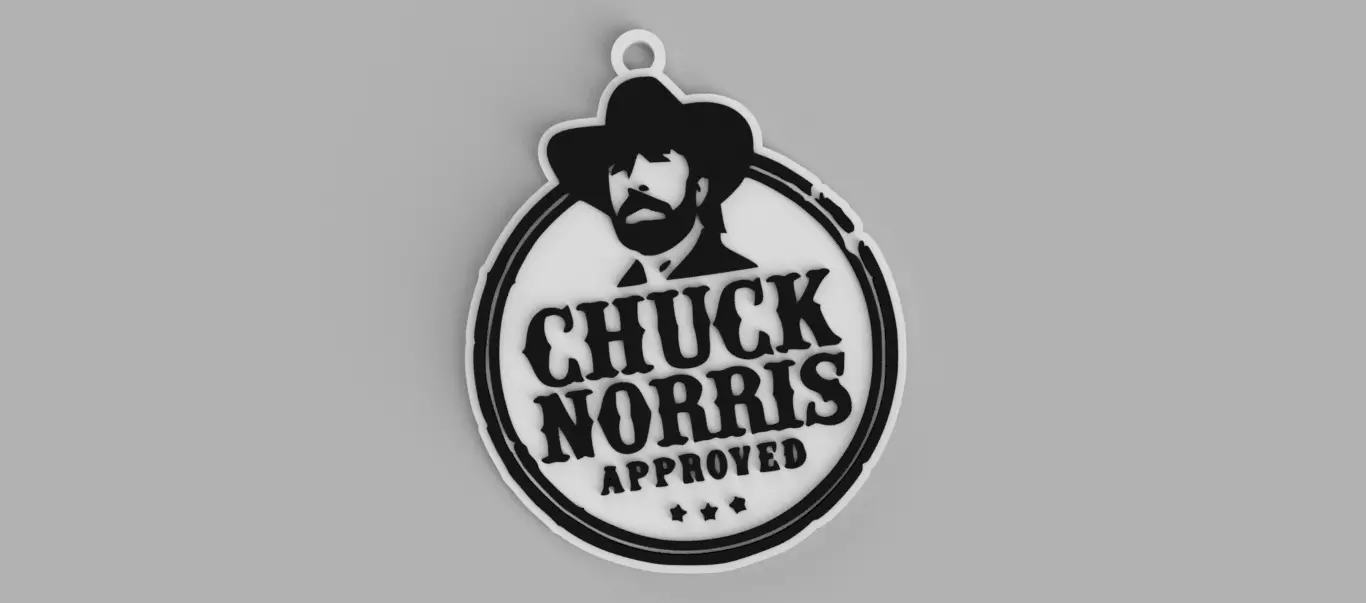 Chuck Norris Approved keychain 3D print model