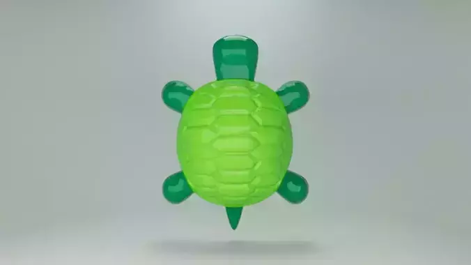 Gummy turtle 3D print model