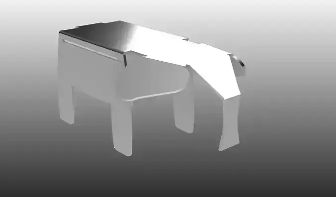 Elephant Metal Sheet 3D Model 