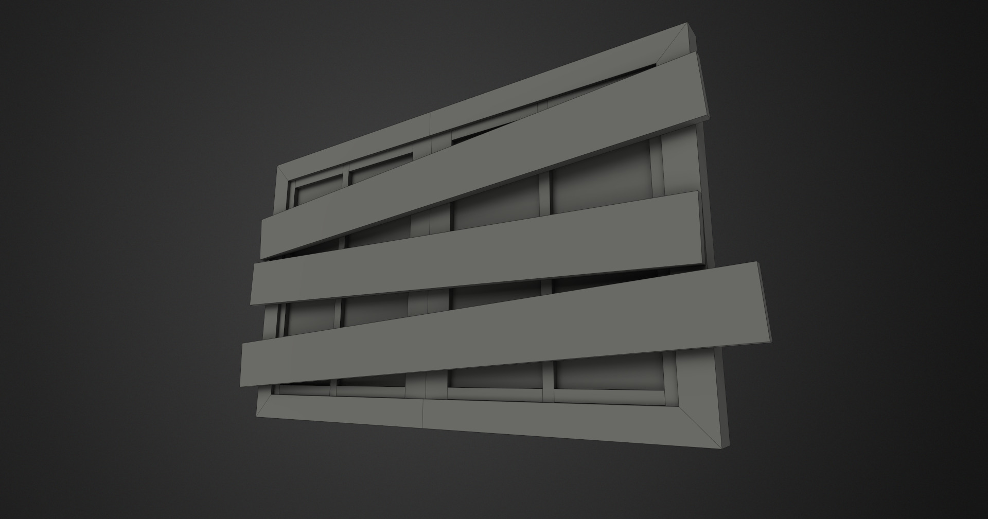 Window low poly Low-poly 3D model_8