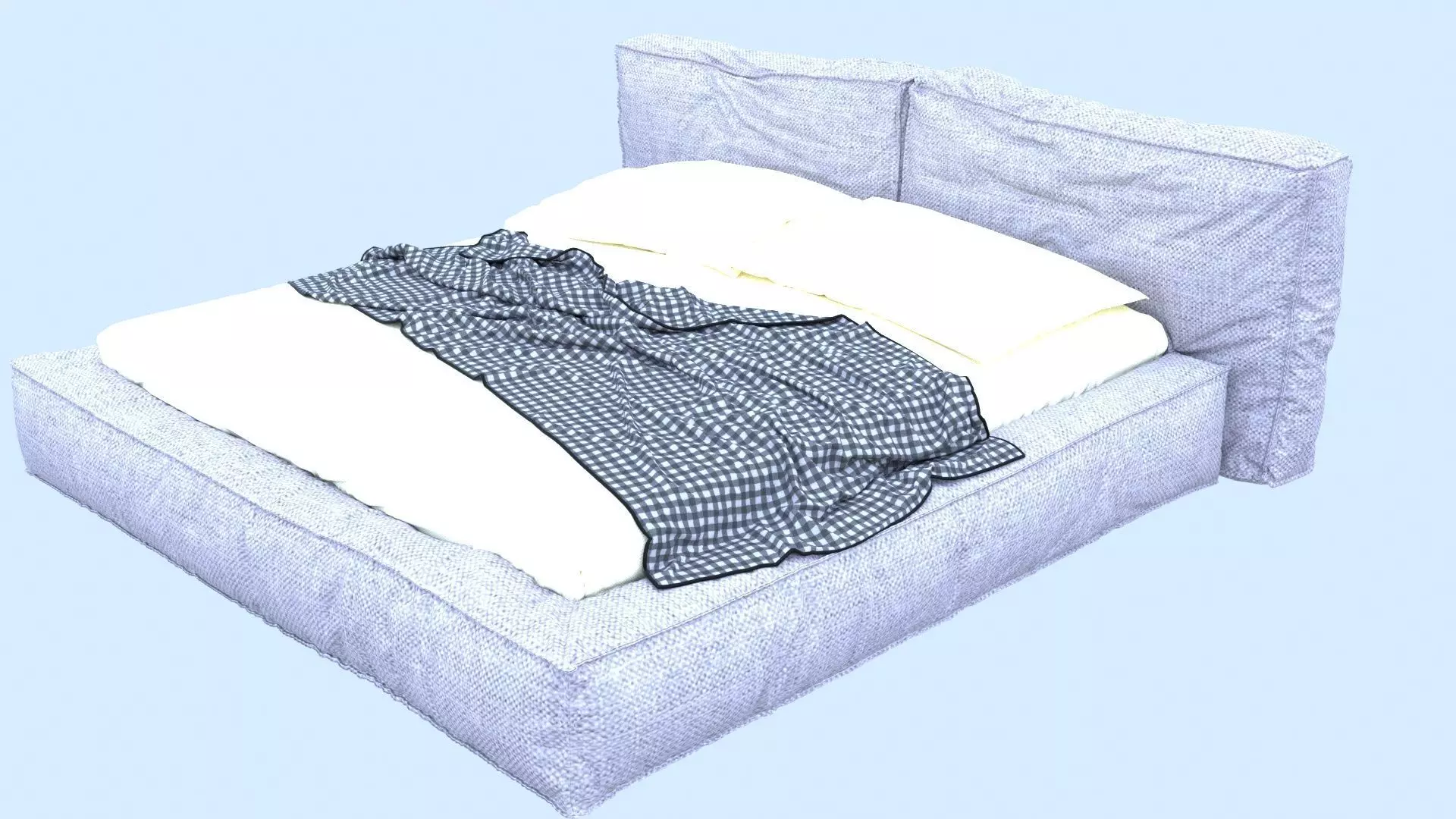 Black bed 3D model_0