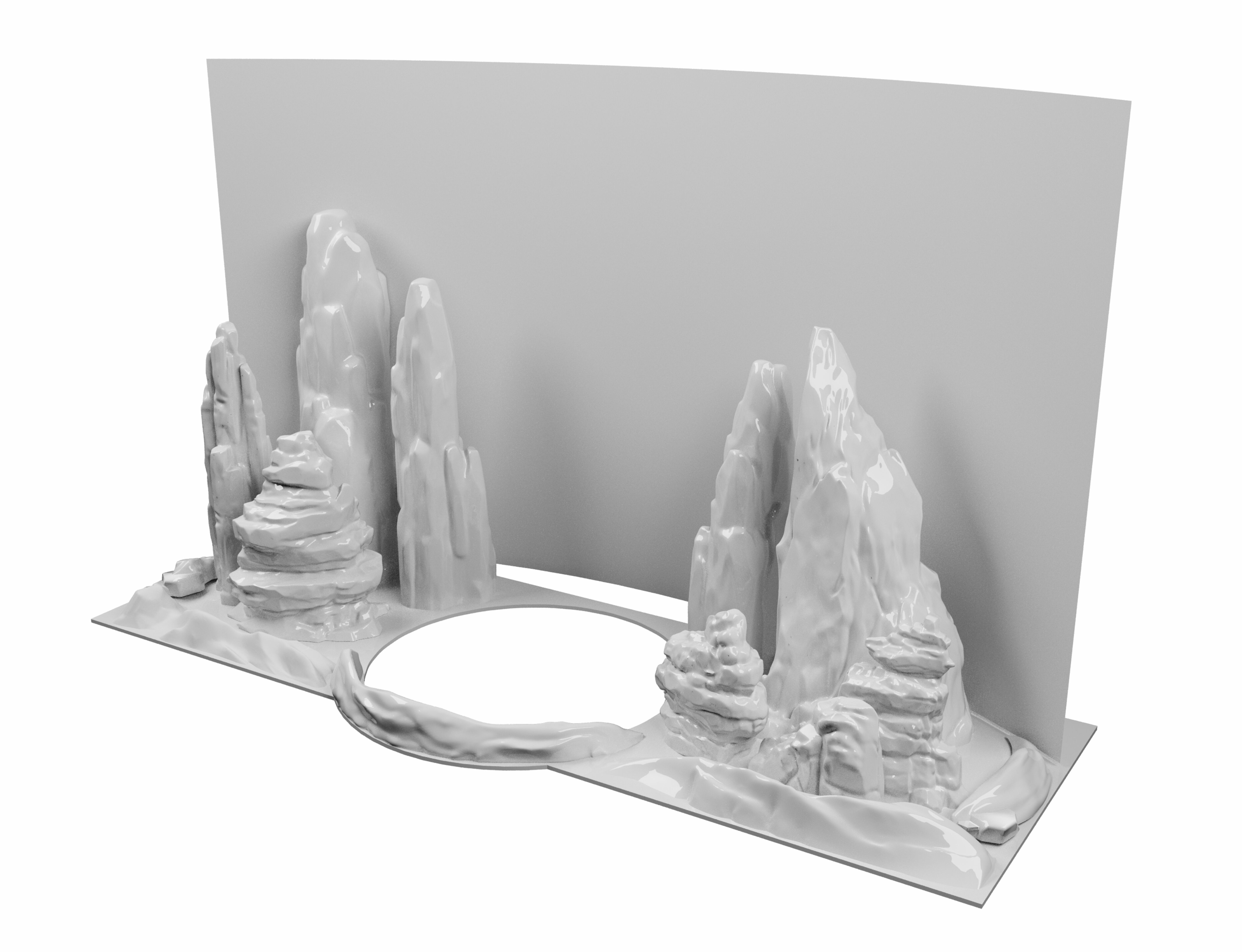 Realistic Rock Formation for Diorama Print Ready 3D print model_1