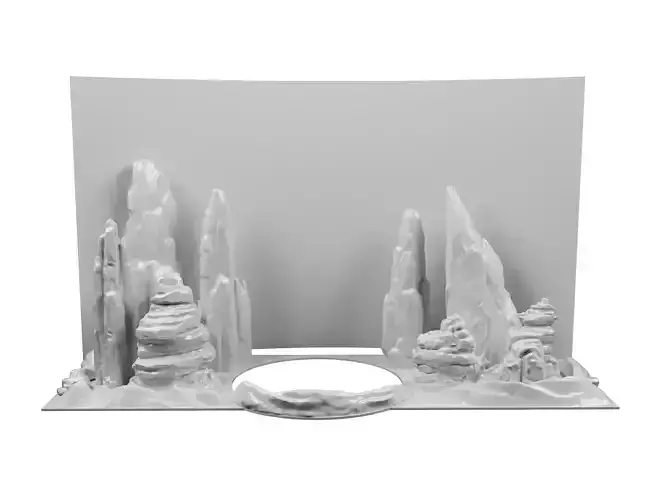 Realistic Rock Formation for Diorama Print Ready 3D print model