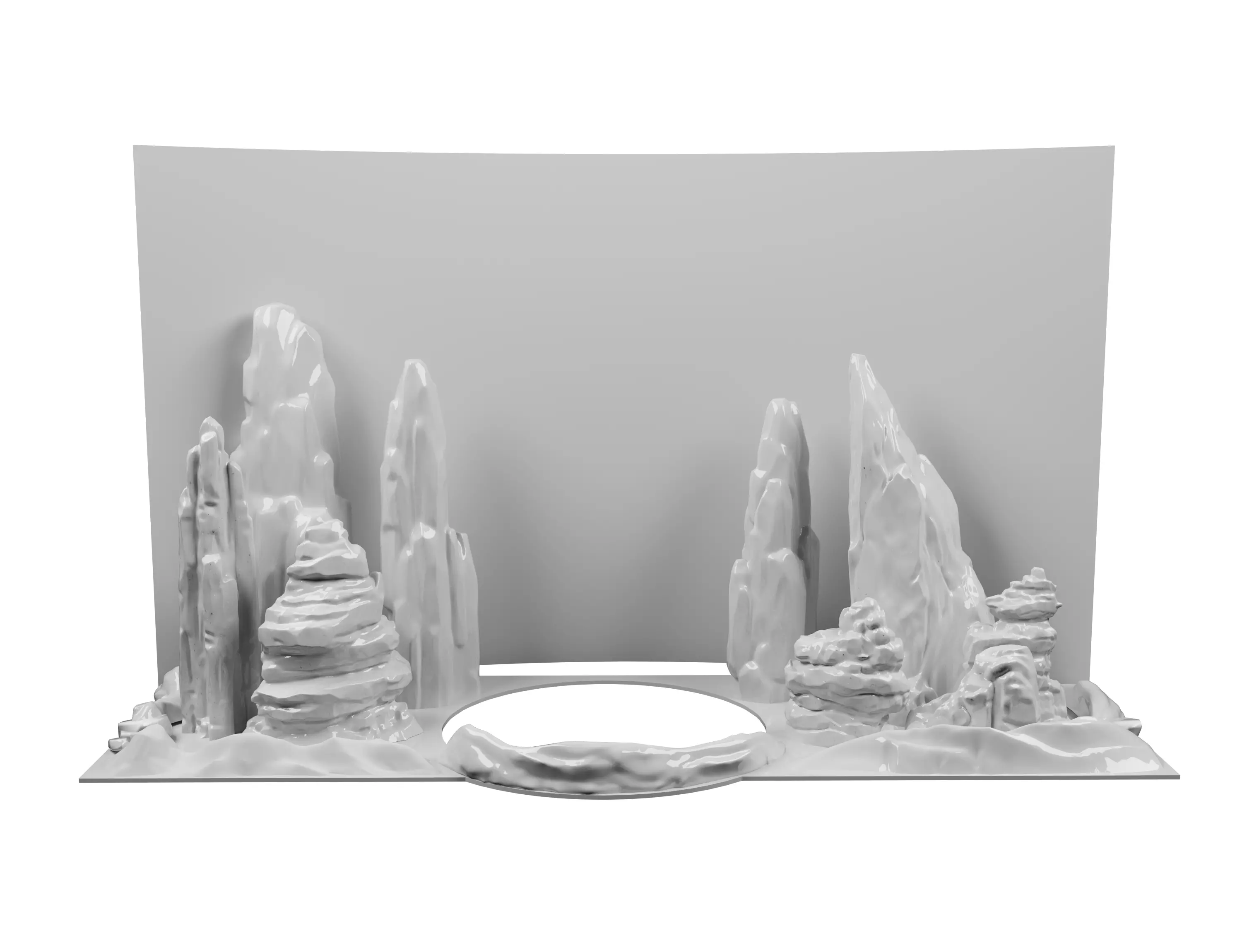 Realistic Rock Formation for Diorama Print Ready 3D print model_0