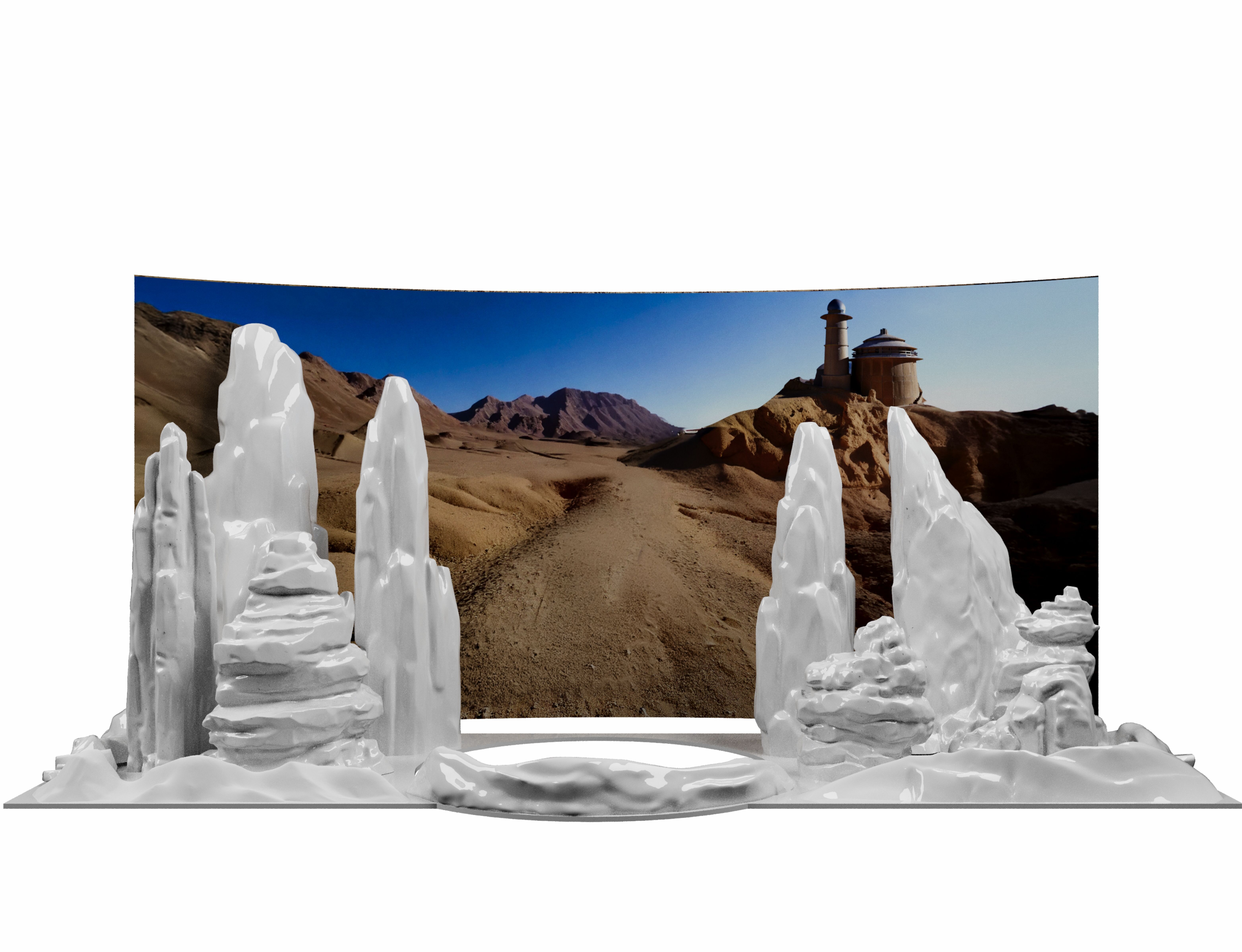 Realistic Rock Formation for Diorama Print Ready 3D print model_2