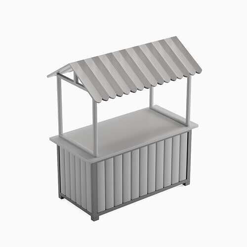Food Stand 08 Low-poly 3D model