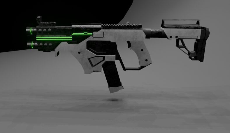 Scific Wepon Low-poly 3D model_1