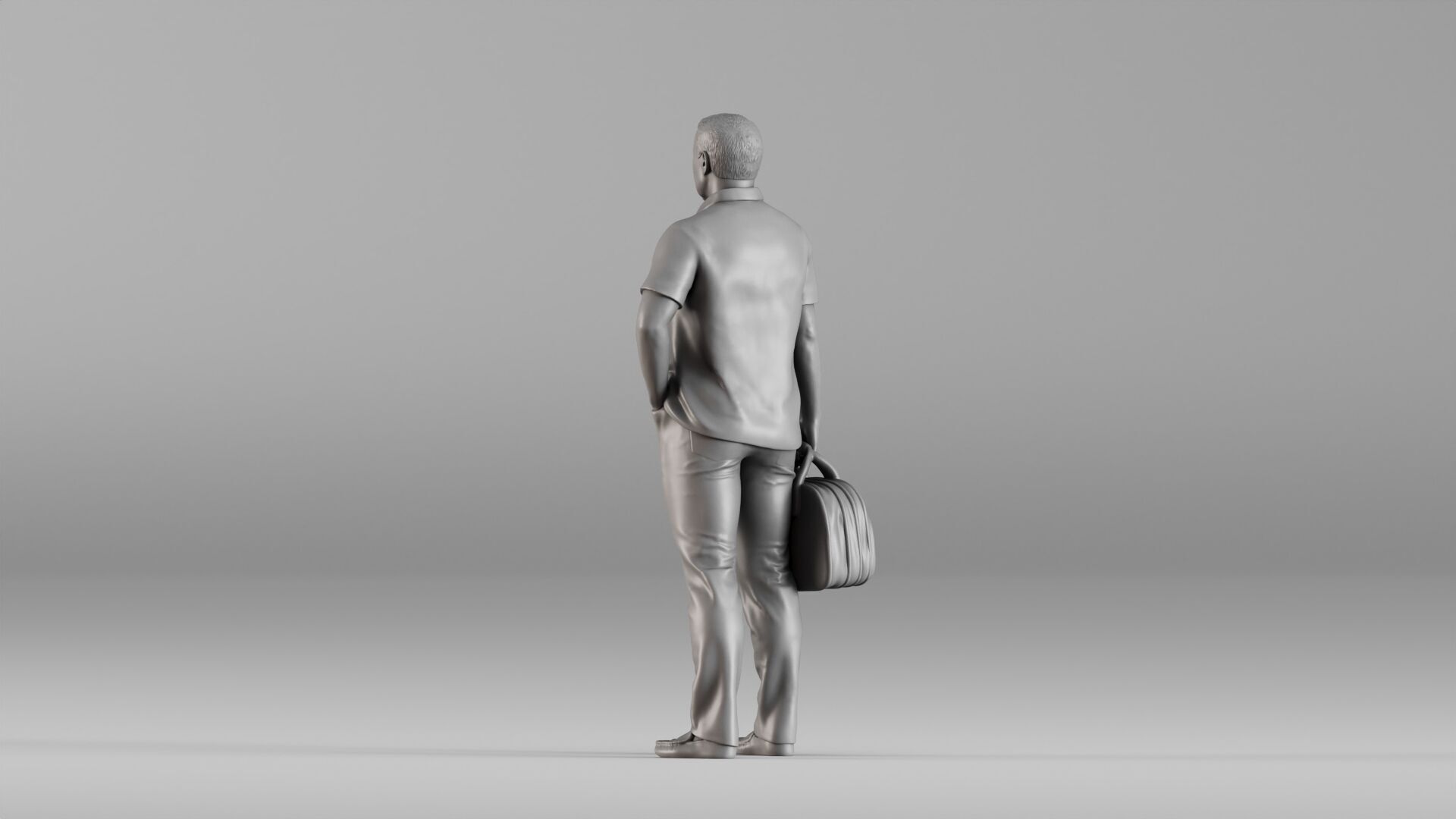 001606 Casual Man with Travel Bag 3D print model_12