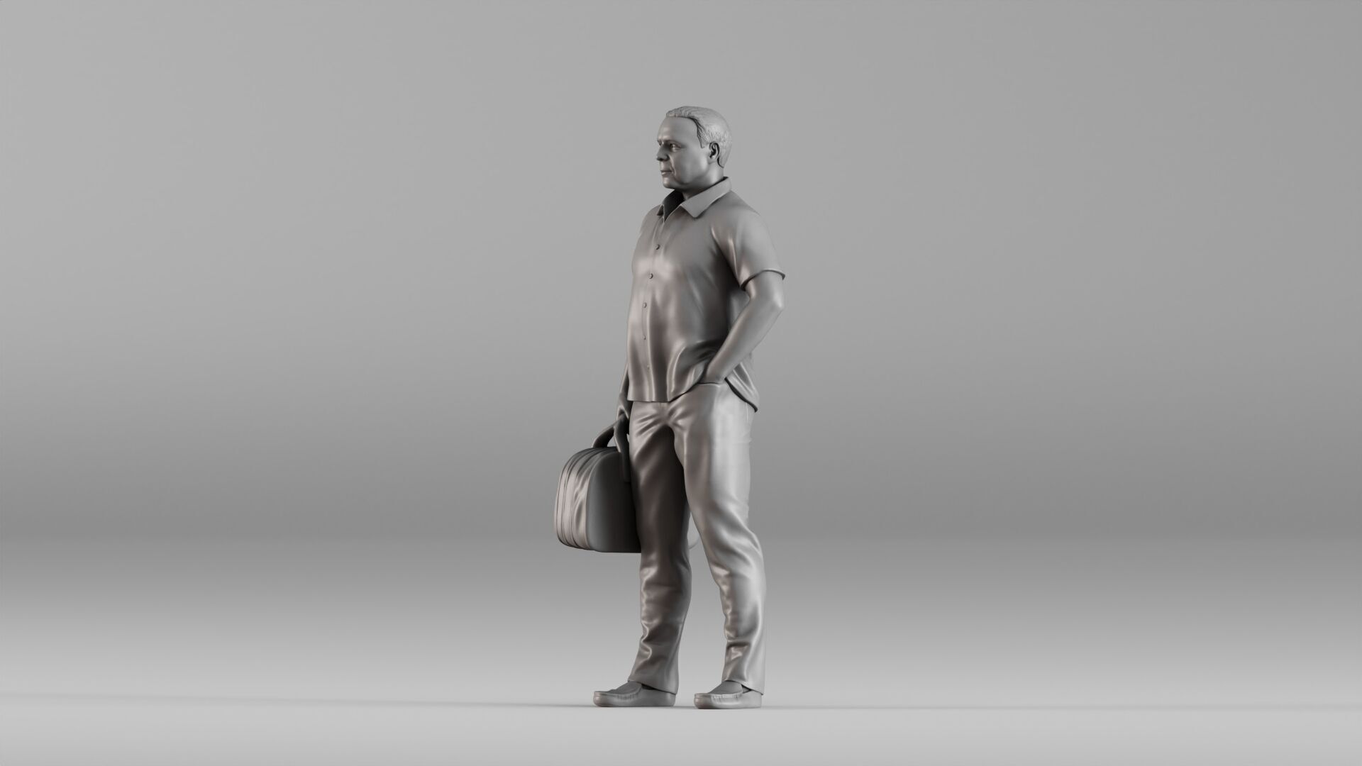 001606 Casual Man with Travel Bag 3D print model_16
