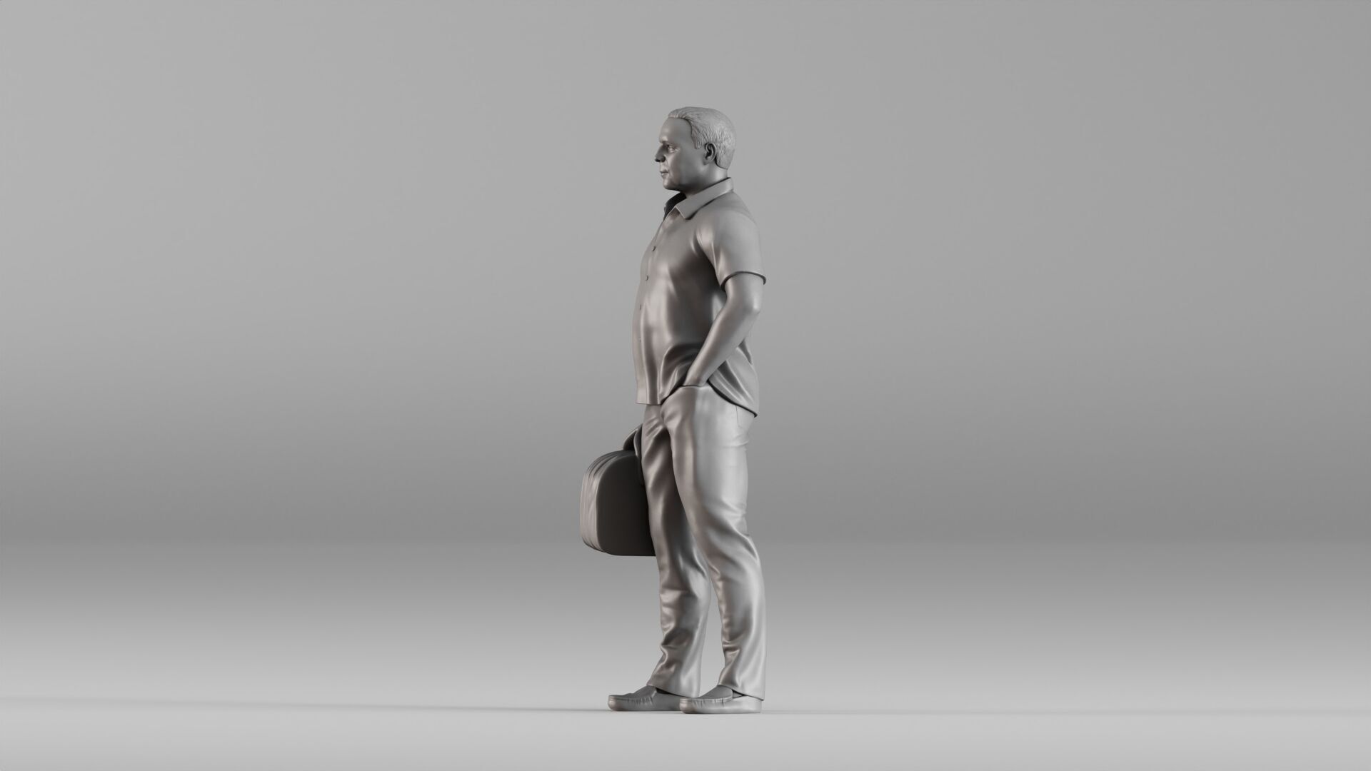 001606 Casual Man with Travel Bag 3D print model_15