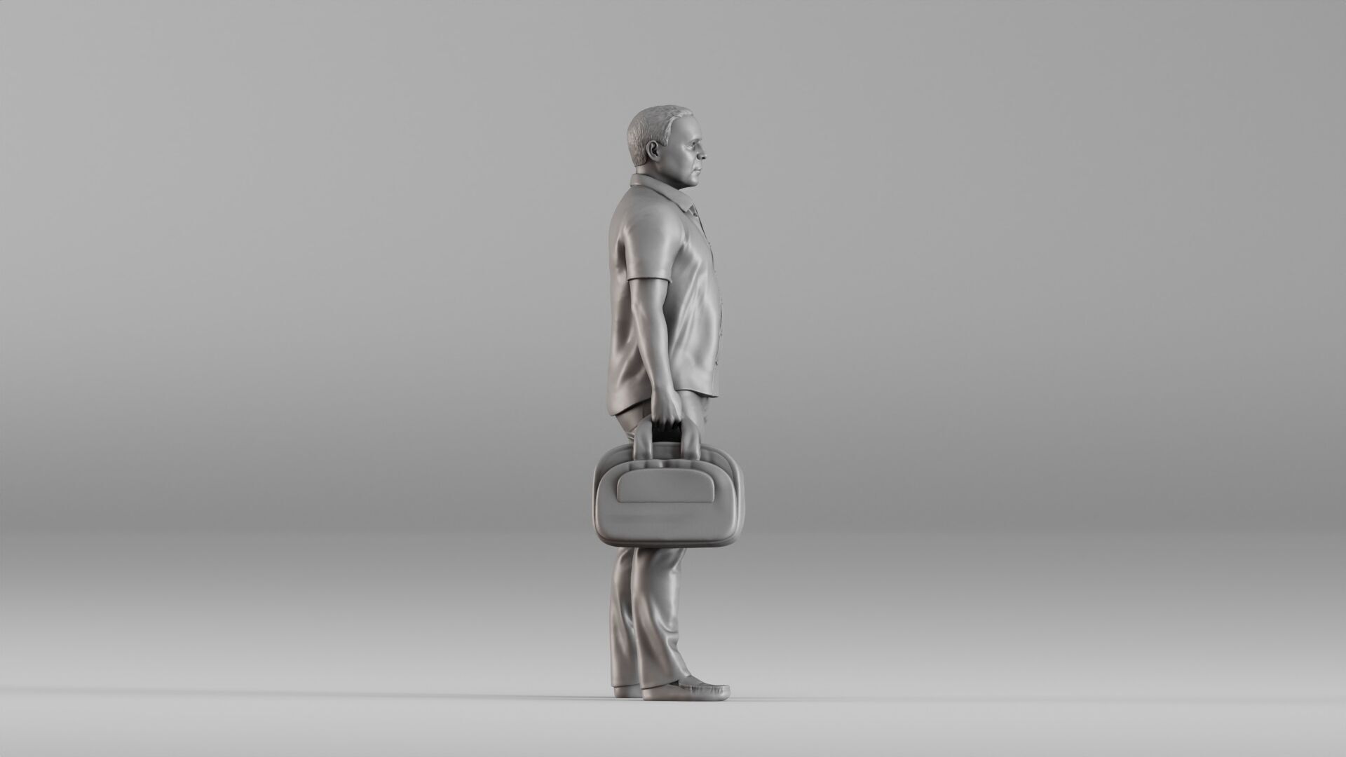 001606 Casual Man with Travel Bag 3D print model_7