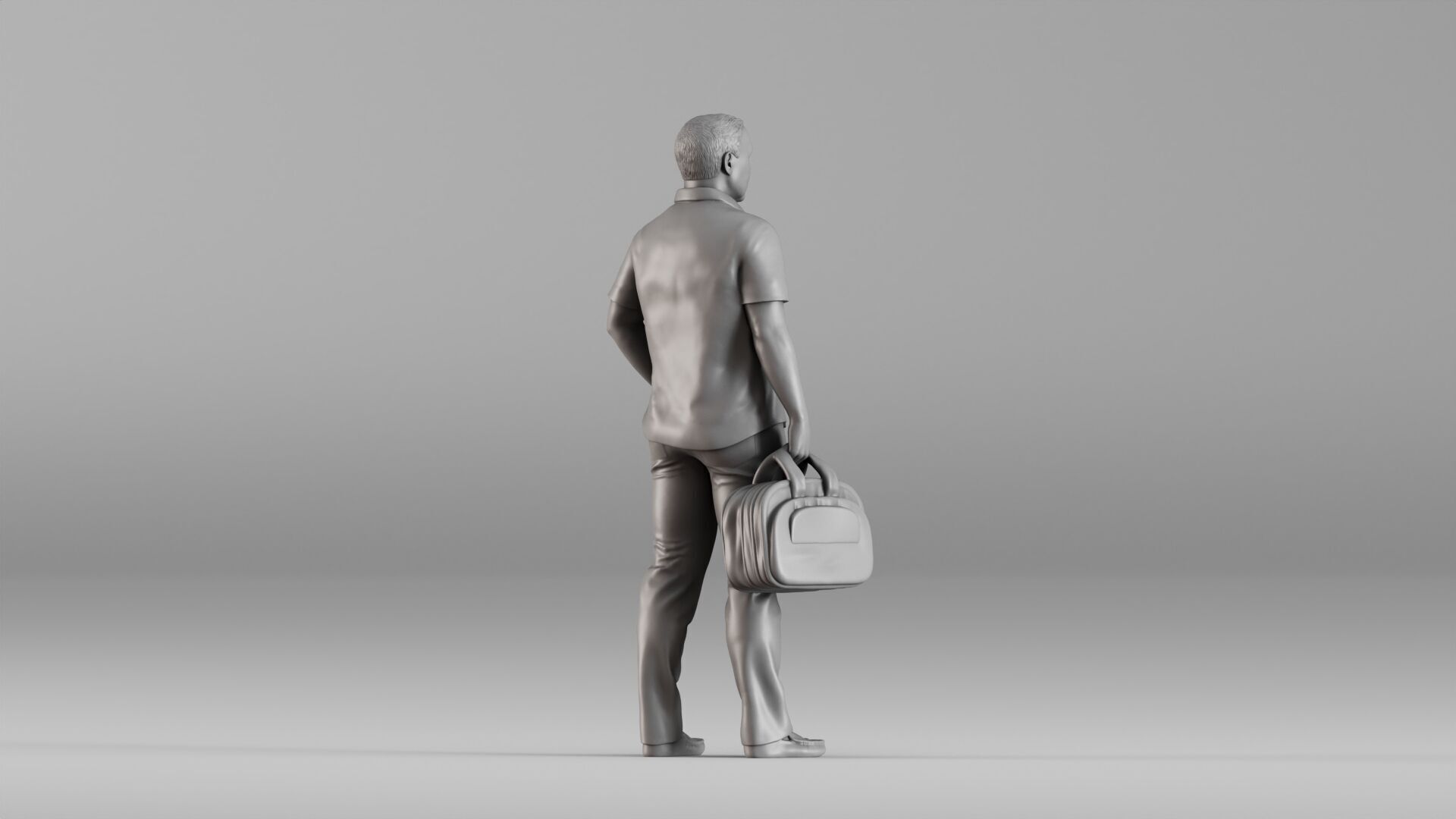001606 Casual Man with Travel Bag 3D print model_9