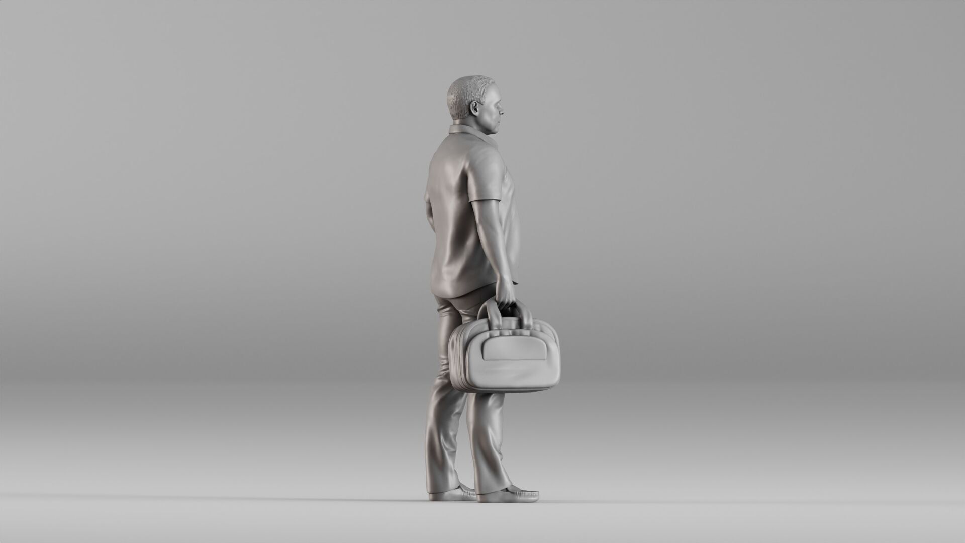 001606 Casual Man with Travel Bag 3D print model_8
