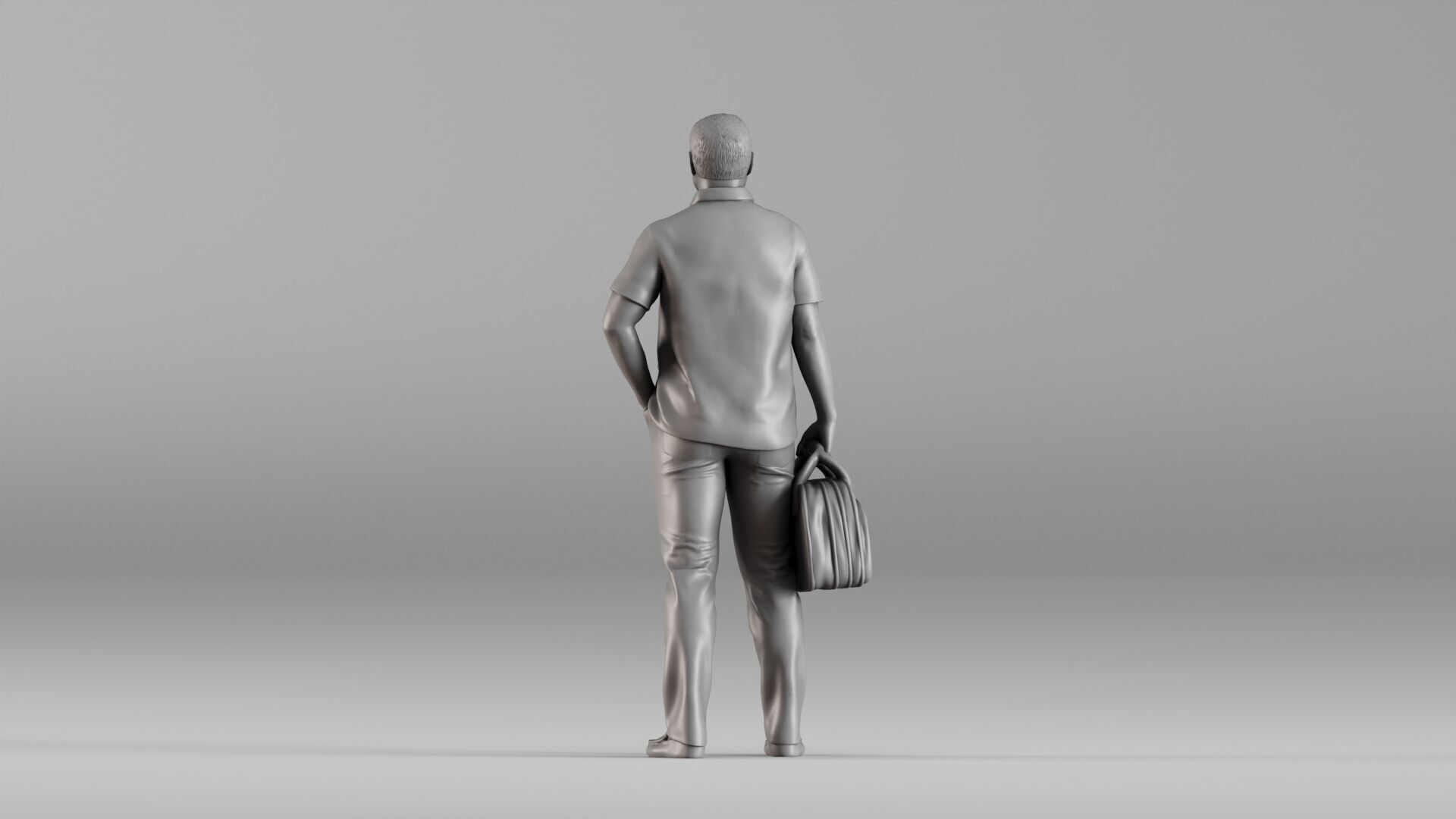 001606 Casual Man with Travel Bag 3D print model_11